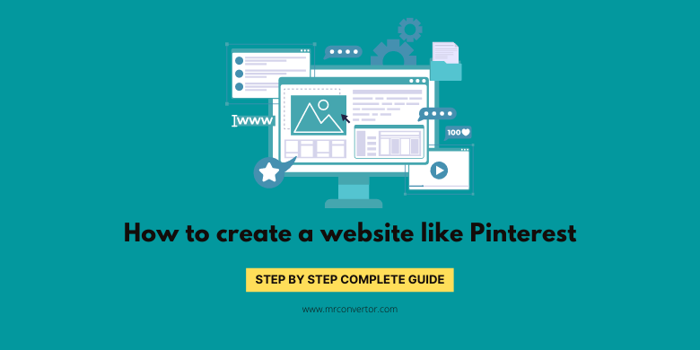 create a website like Pinterest